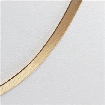14kt Gold Herringbone Chain Necklace