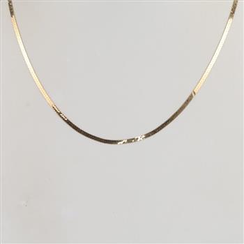 14kt Gold Herringbone Chain Necklace