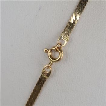14kt Gold Herringbone Chain Necklace