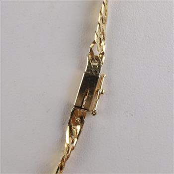 14kt Gold Herringbone Chain Necklace