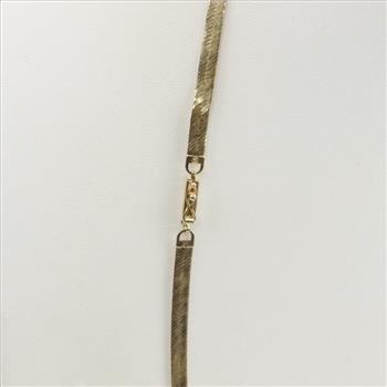 14kt Gold Herringbone Chain Necklace