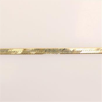 14kt Gold Herringbone Chain Necklace
