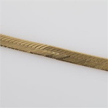 14kt Gold Herringbone Link Necklace