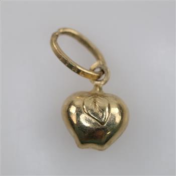 14kt Gold Hollow Apple Pendant