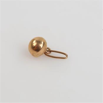 14kt Gold Hollow Ball & Link