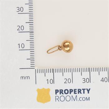 14kt Gold Hollow Ball & Link