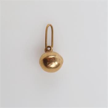 14kt Gold Hollow Ball & Link