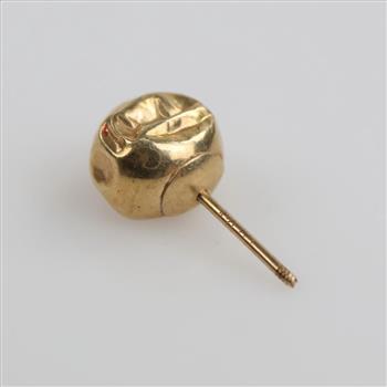 14kt Gold Hollow Ball Stud Earring