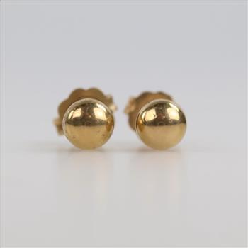14kt Gold Hollow Ball Stud Earrings