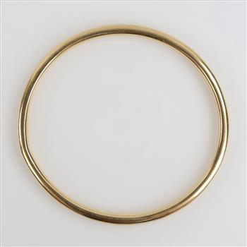 14kt Gold Hollow Bangle Bracelet