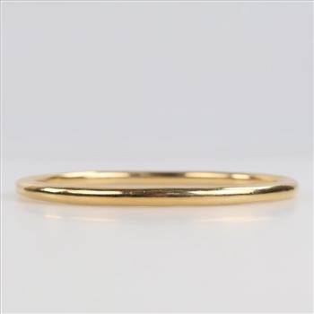14kt Gold Hollow Bangle Bracelet