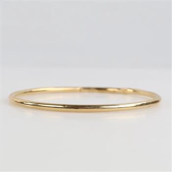 14kt Gold Hollow Bangle Bracelet