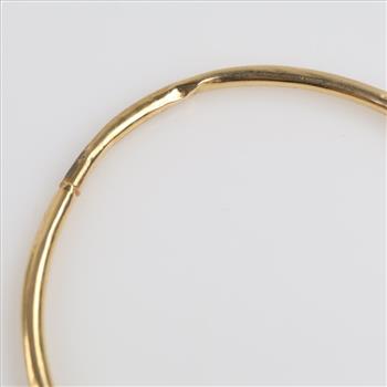 14kt Gold Hollow Bangle Bracelet