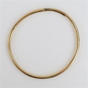 14kt Gold Hollow Bangle Bracelet