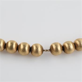 14kt Gold Hollow Bead Necklace