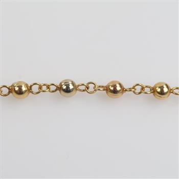 14kt Gold Hollow Beaded Rosary