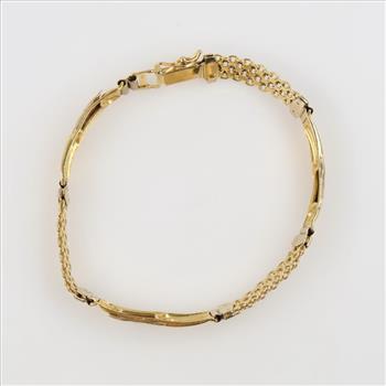 14kt Gold Hollow Bracelet