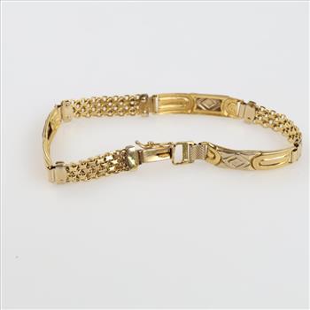 14kt Gold Hollow Bracelet