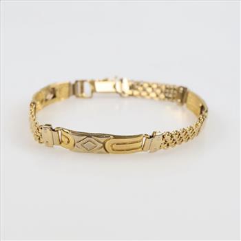 14kt Gold Hollow Bracelet