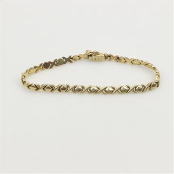 14kt Gold Hollow Bracelet