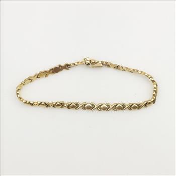 14kt Gold Hollow Bracelet