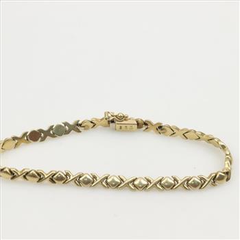 14kt Gold Hollow Bracelet