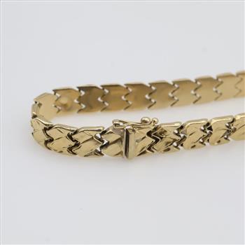 14kt Gold Hollow Bracelet