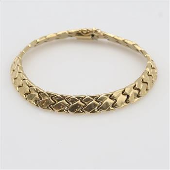 14kt Gold Hollow Bracelet