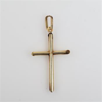 14kt Gold Hollow Cross Pendant