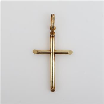 14kt Gold Hollow Cross Pendant