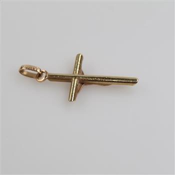 14kt Gold Hollow Cross Pendant