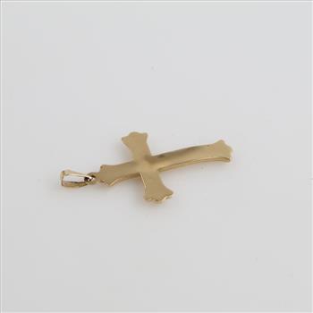 14kt Gold Hollow Cross Pendant