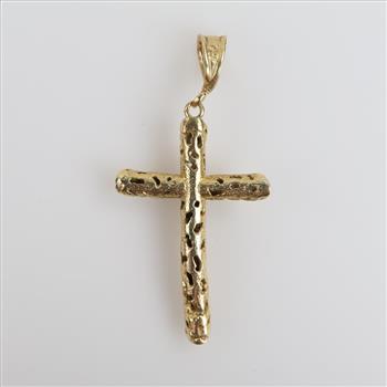 14kt Gold Hollow Cross Pendant