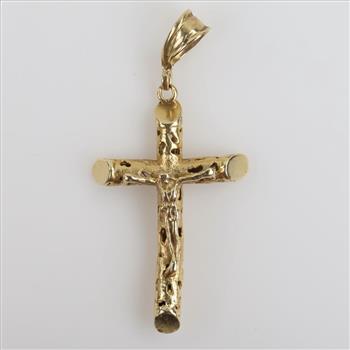 14kt Gold Hollow Cross Pendant