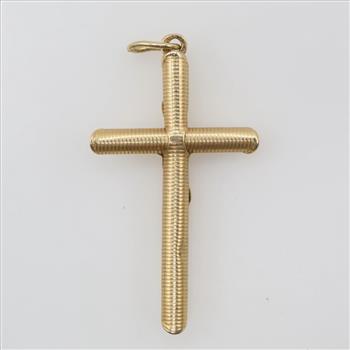 14kt Gold Hollow Cross Pendant