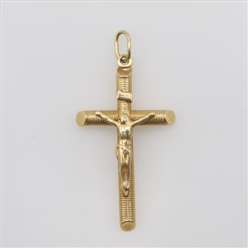 14kt Gold Hollow Cross Pendant