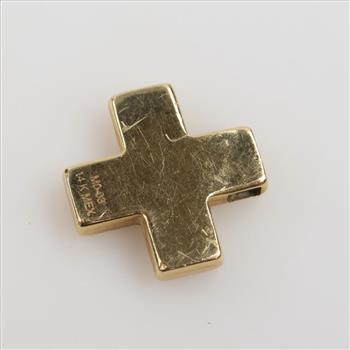 14kt Gold Hollow Cross Pendant