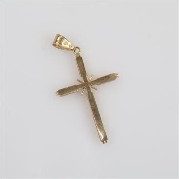 14kt Gold Hollow Cross Pendant