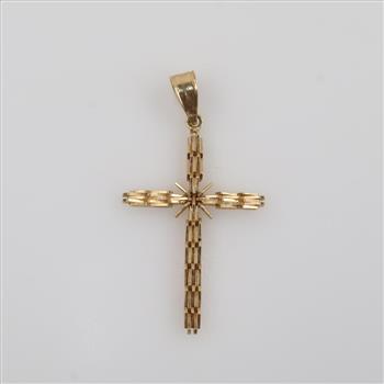 14kt Gold Hollow Cross Pendant