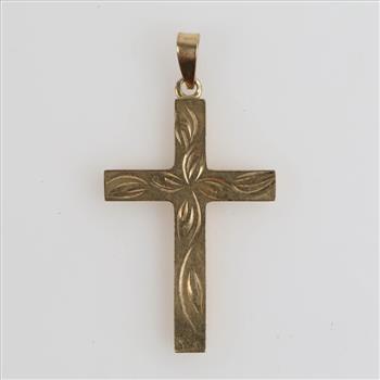 14kt Gold Hollow Cross Pendant