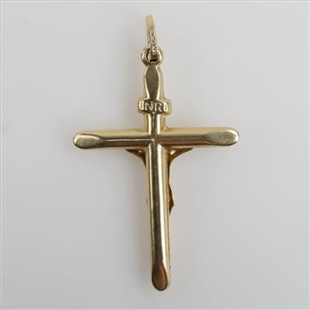 14kt Gold Hollow Cross Pendant