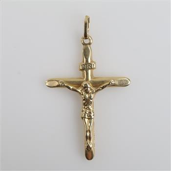 14kt Gold Hollow Cross Pendant