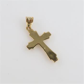 14kt Gold Hollow Cross Pendant
