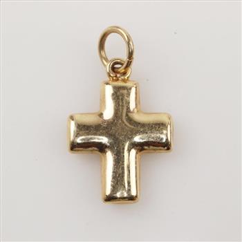 14kt Gold Hollow Cross Pendant