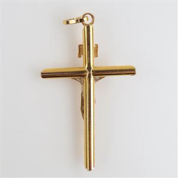 14kt Gold Hollow Cross Pendant