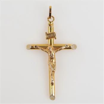14kt Gold Hollow Cross Pendant