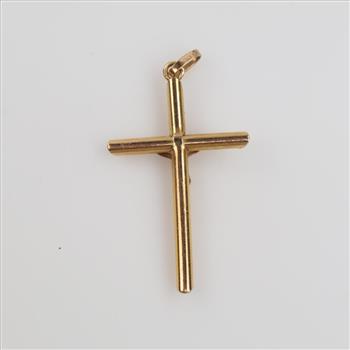 14kt Gold Hollow Cross Pendant