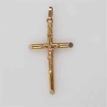 14kt Gold Hollow Cross Pendant