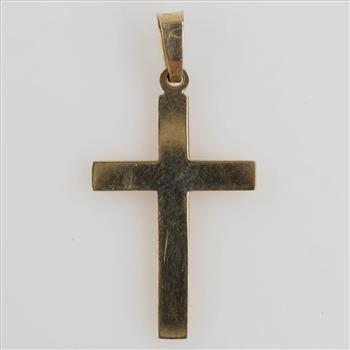 14kt Gold Hollow Cross Pendant