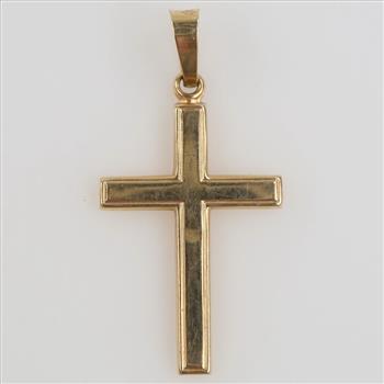 14kt Gold Hollow Cross Pendant